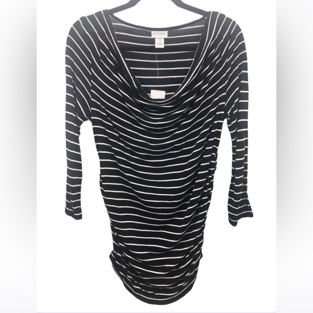 NWT MOTHERHOOD maternity striped long sleeve blouse